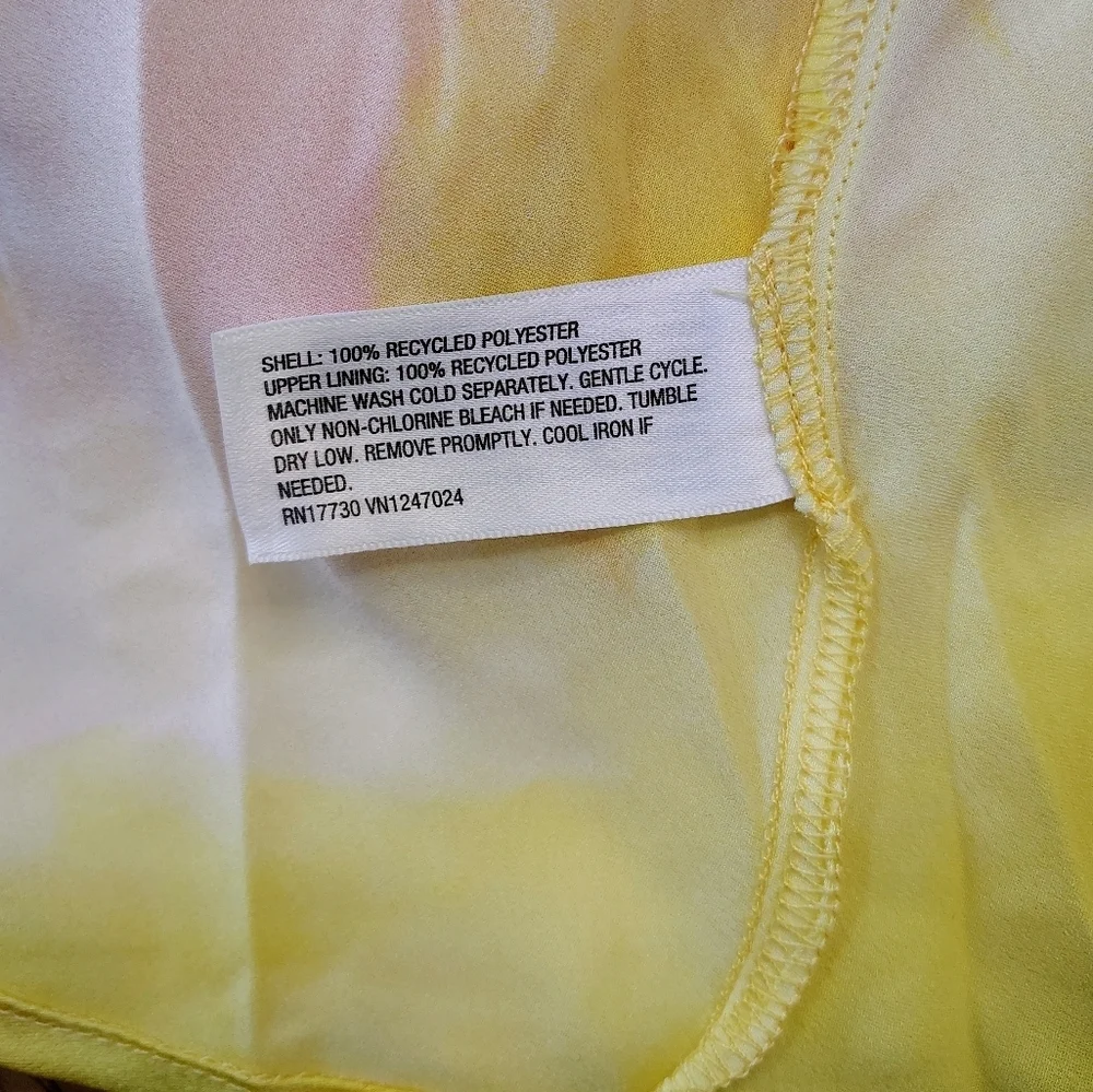 Diane Von Furstenberg intimate sleep dress Plus size XXL, tie dye print satin. - Picture 14 of 15